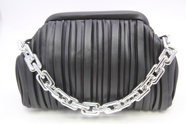 Trapezoid Clutch Purse - Black