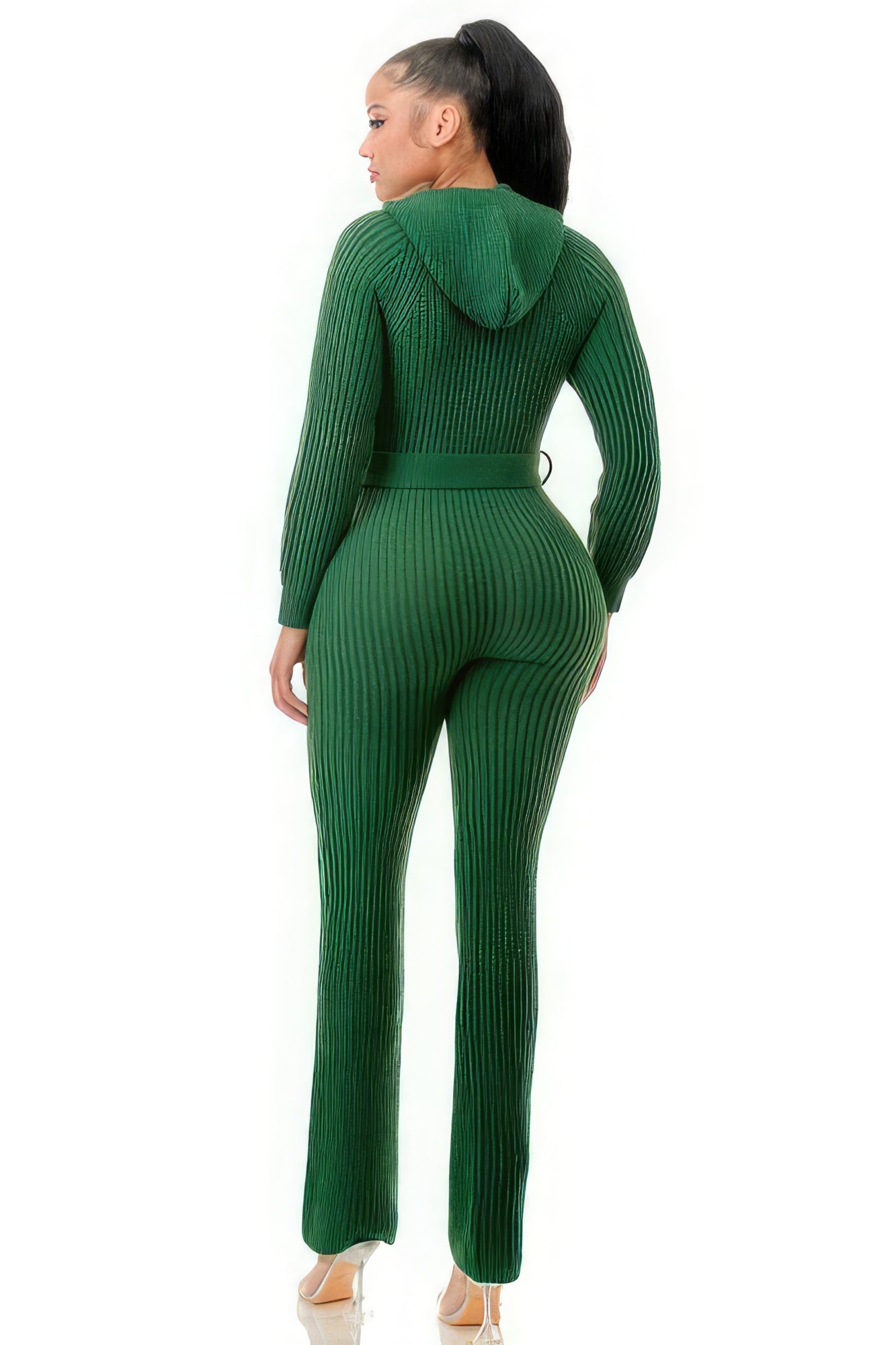 Monroe Hooded Jumpsuit - Green