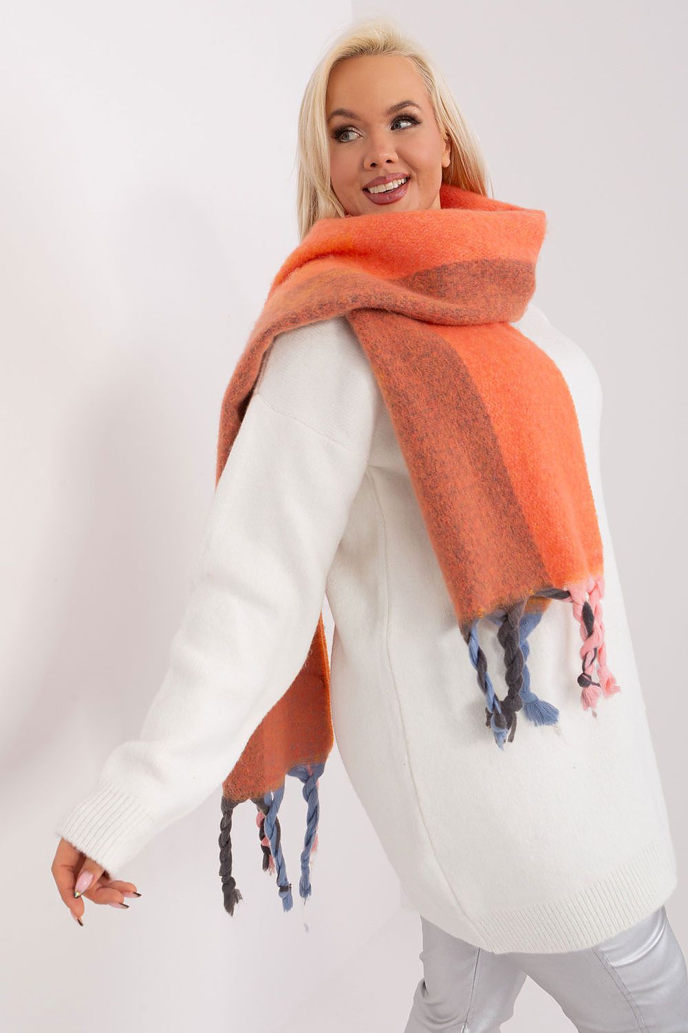 Wheaton Shawl Scarf - Orange Peach