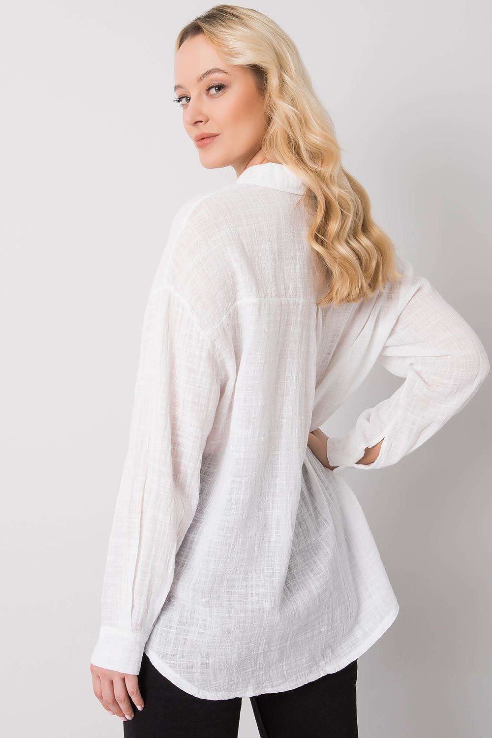 Cotton Long Sleeve Button Up Shirt