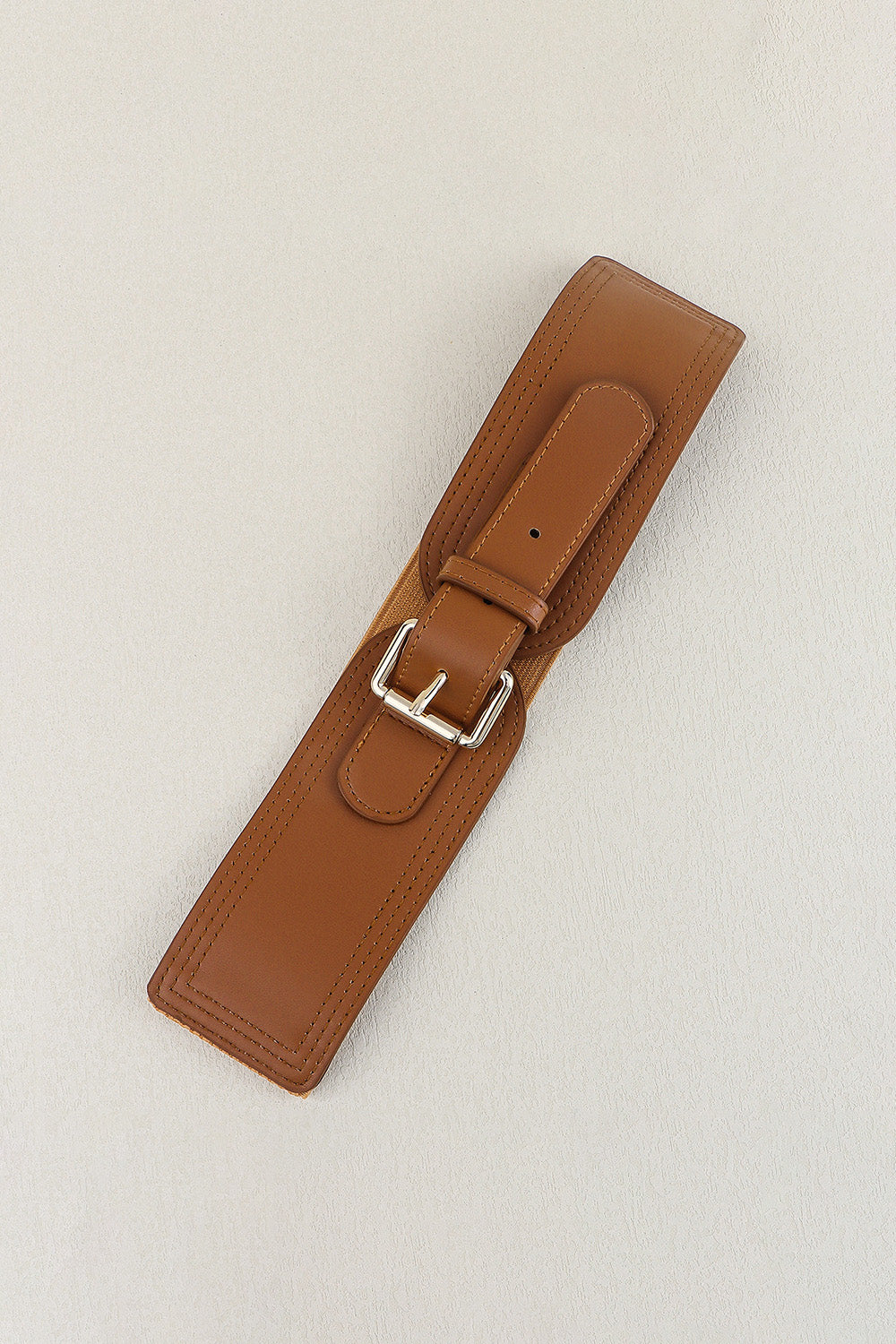 Madison Ave Elastic Wide PU Belt