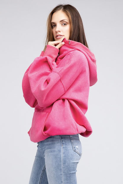 Stitch Detailed Cotton Elastic Hem Hoodie