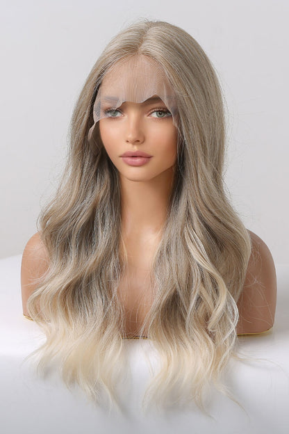 Kierra 13 x 2" Lace Front Wigs Synthetic Long Wave 24" 150% Density in Medium Blonde Highlights