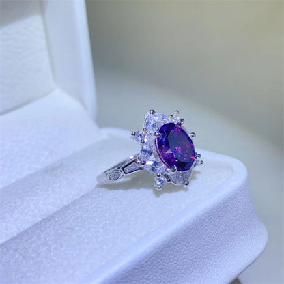 Violeta Princessa 2 Carat Moissanite 925 Sterling Silver Ring