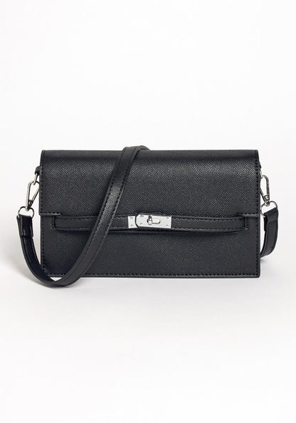 Leather Flap Envelope Bag with Detachable Strap