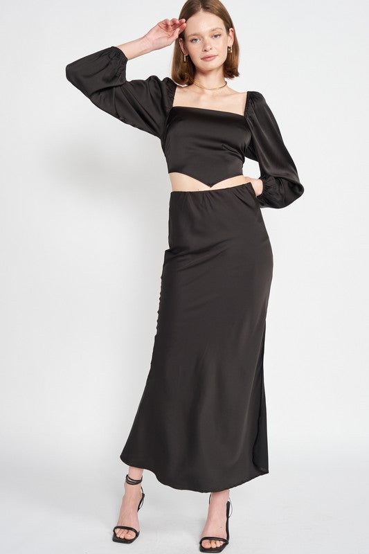 Bia Cut Maxi Skirt with Slit