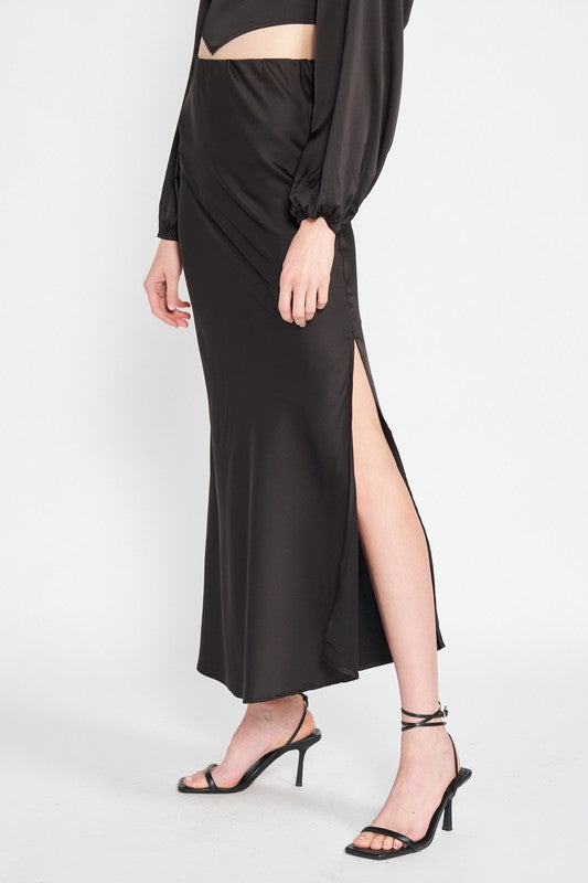 Bia Cut Maxi Skirt with Slit