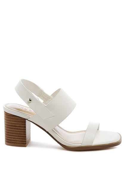 Gretchen Block Heel Slingback Leather Sandal