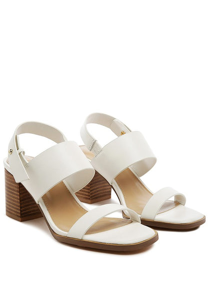 Gretchen Block Heel Slingback Leather Sandal