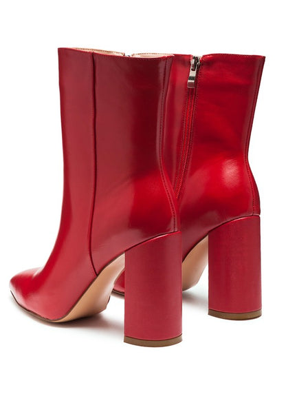 Marguerite Ankle-High Pointed Toe Block Heel Boots