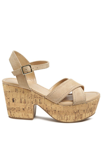 Ulla High Heeled Cork Block Sandal