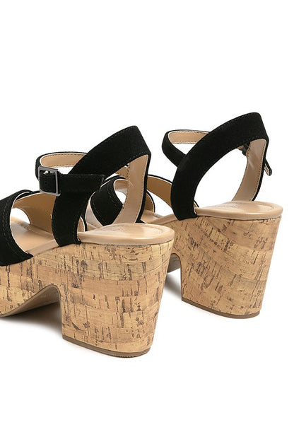 Ulla High Heeled Cork Block Sandal