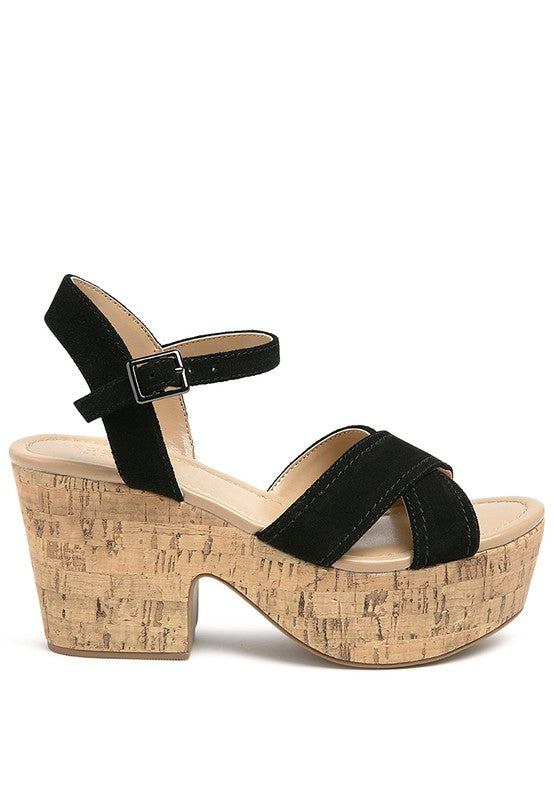 Ulla High Heeled Cork Block Sandal