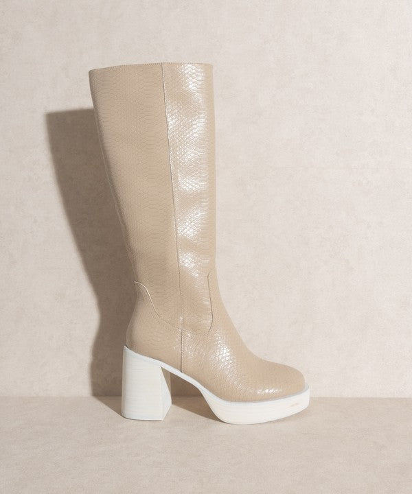 Claudia Platform Knee-High Boots