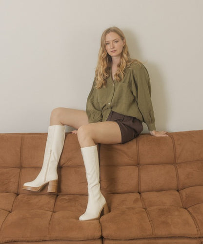 Claudia Platform Knee-High Boots