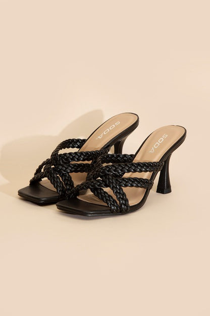 Kelly Double Cross Braided Heels