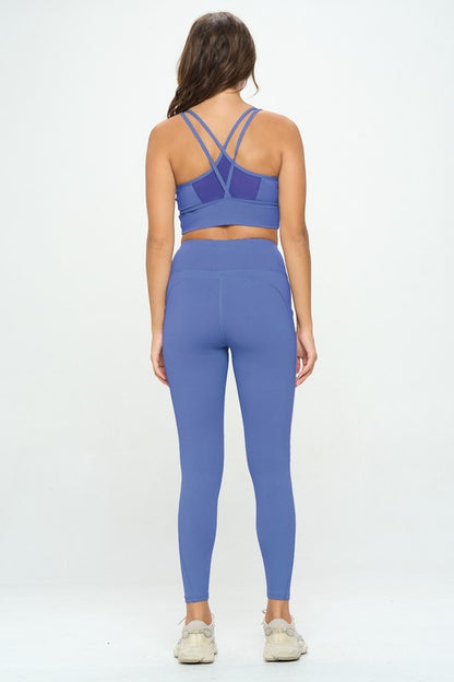Cropped Sports Top and Leggings Activewear Set