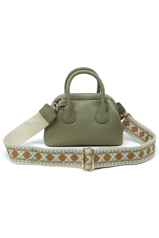 Spring Frame Mini Doctors Satchel Crossbody Bag