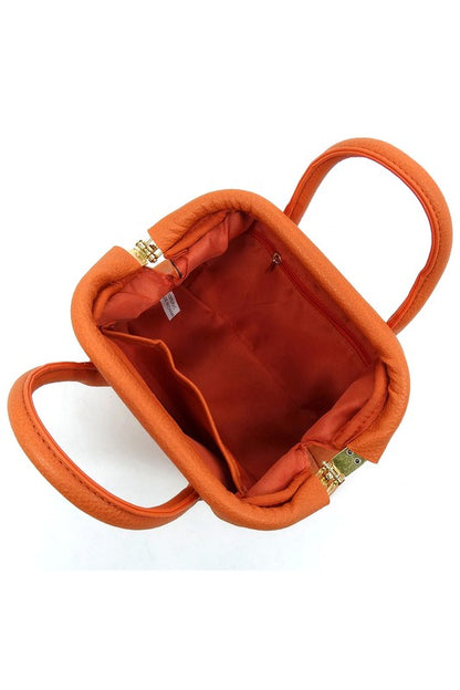 Spring Frame Mini Doctors Satchel Crossbody Bag