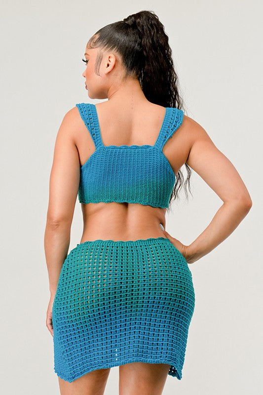 Mermaid Siren Pearl Two Piece Knit Set