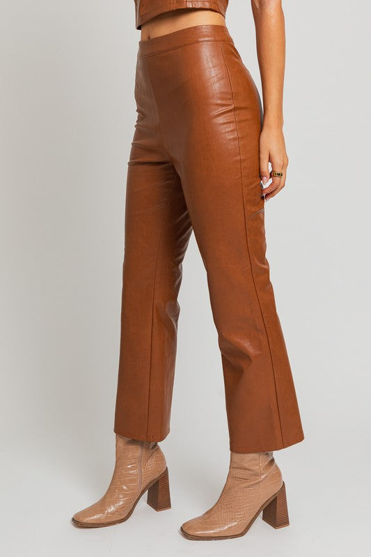 Darian Faux Leather Straight Pants