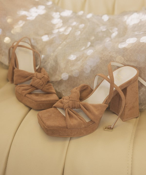 Becca Knotted Band Platform Heels