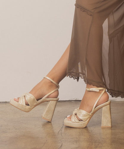 Becca Knotted Band Platform Heels