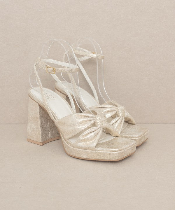 Becca Knotted Band Platform Heels