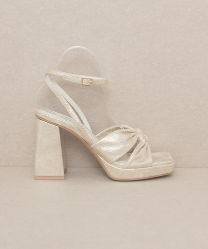 Becca Knotted Band Platform Heels