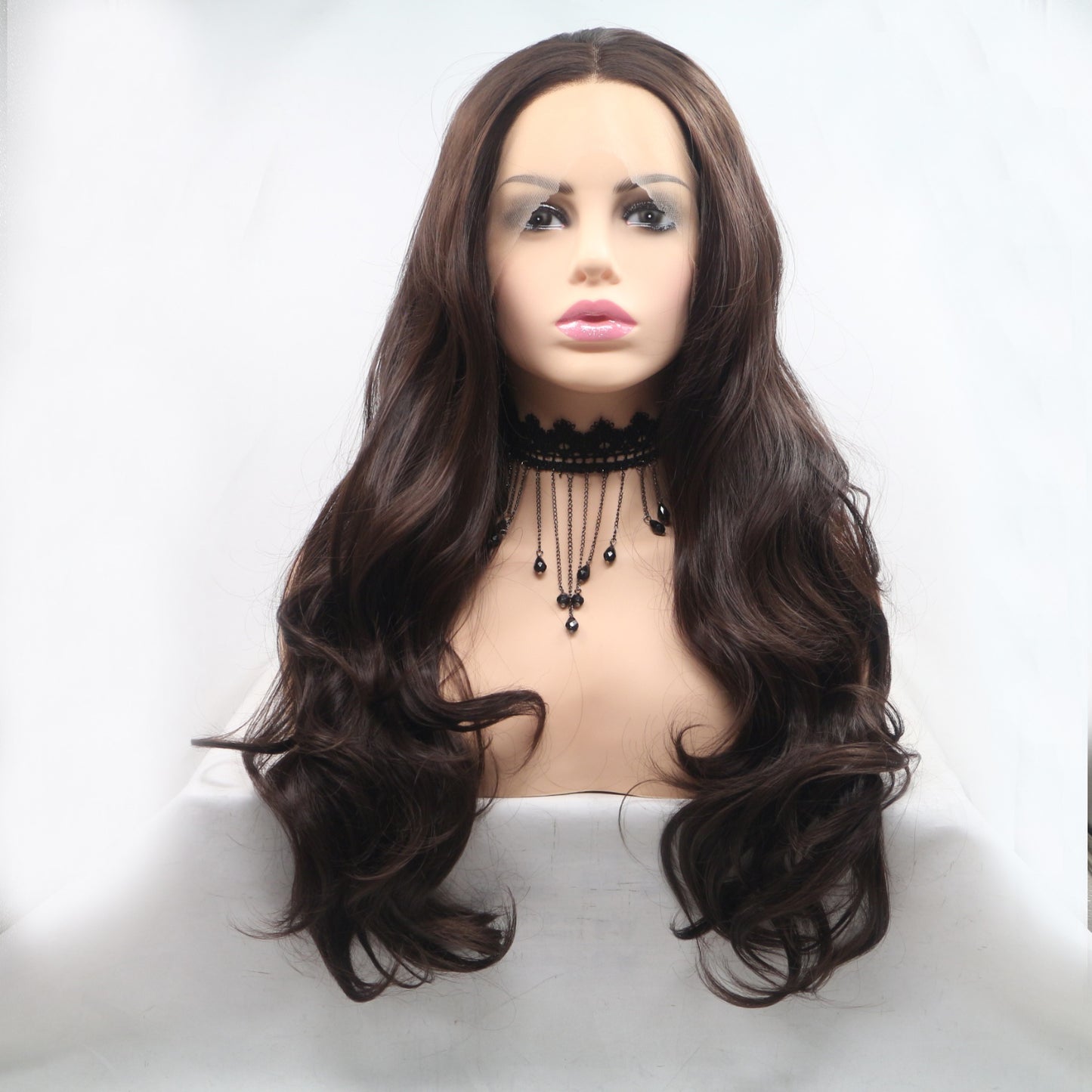 Deonne 13 x 3" Lace Front Wigs Synthetic Long Wavy 24" 130% Density