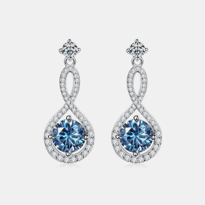 1 Carat Moissanite 925 Sterling Silver Earrings