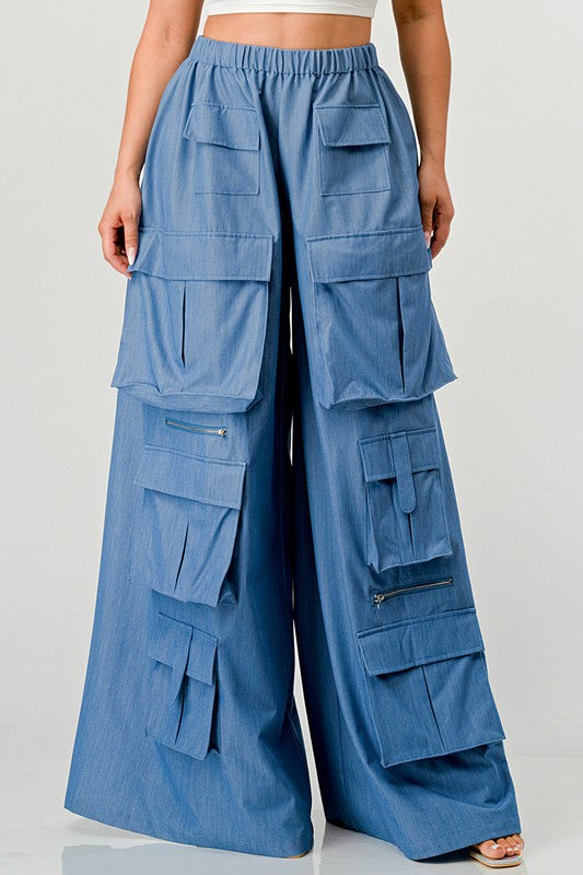 Wide Multi Pocket Cargo Pant