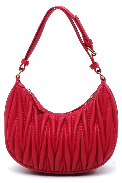 Chevron Quilted Shoulder Bag Hobo