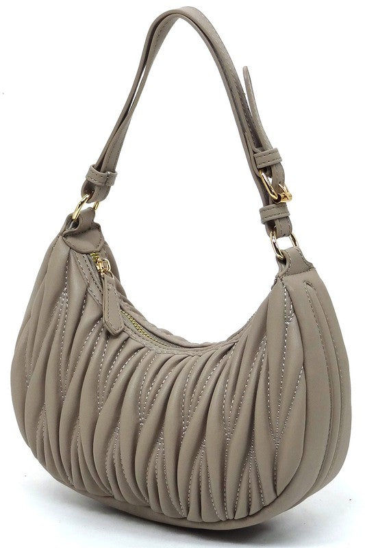 Chevron Quilted Shoulder Bag Hobo