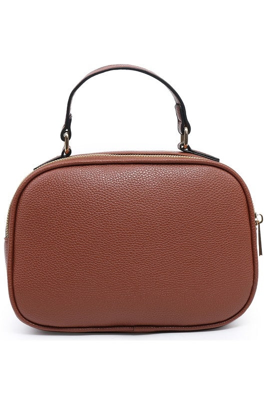 Top Handle Front Pocket Crossbody Bag