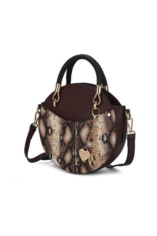 MKF Collection Faux Snakeskin Crossbody Bag Mia k