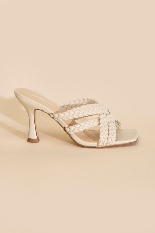 Kelly Double Cross Braided Heels