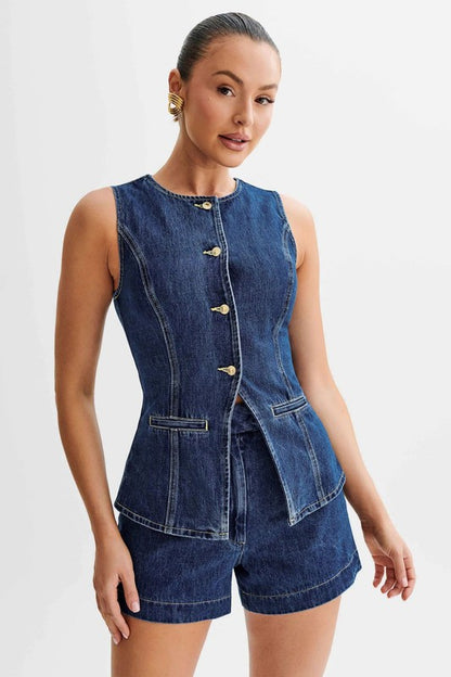 Women Fashion Denim Two Piece