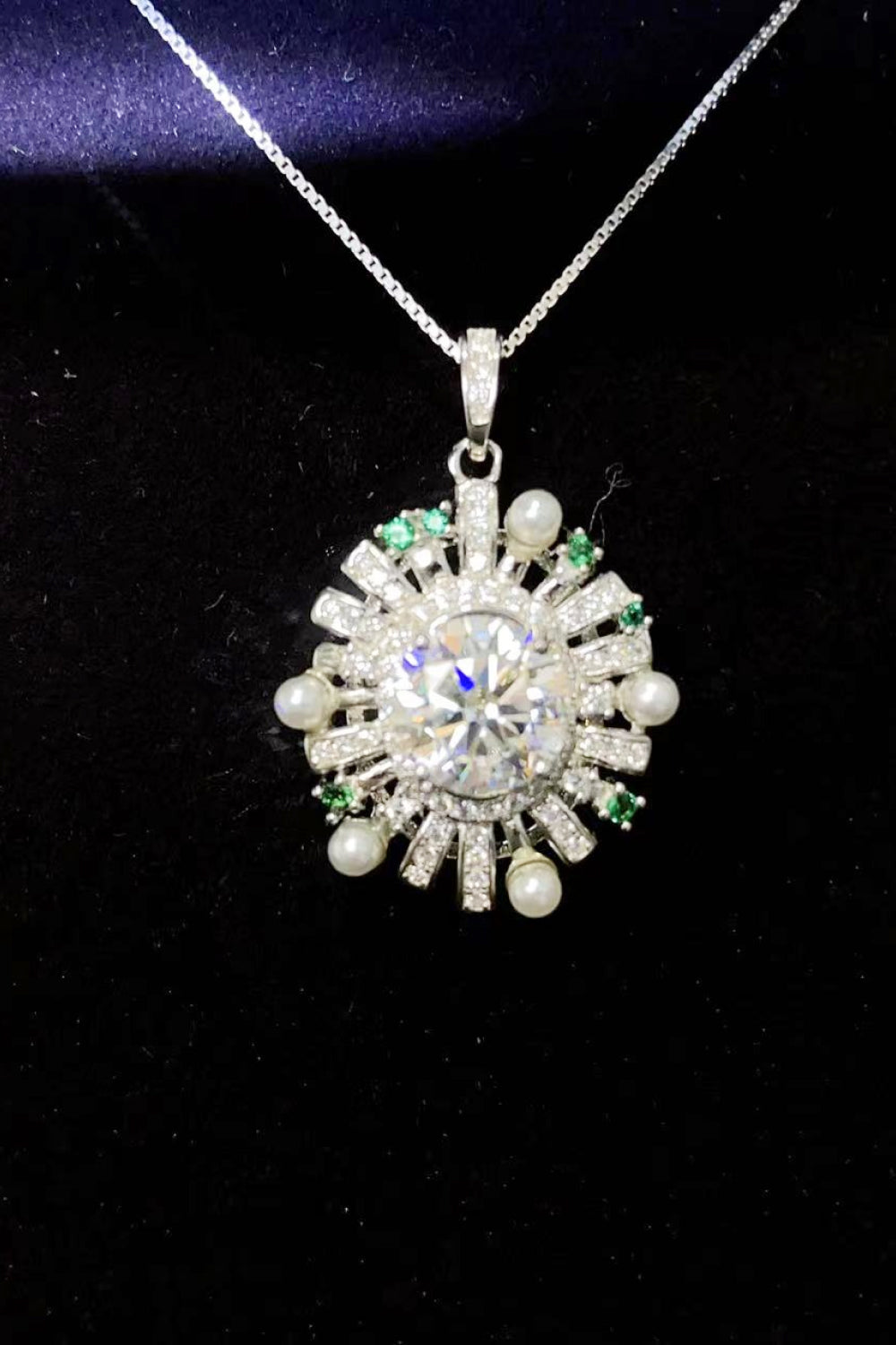 Cosmic Burst 2 Carat Moissanite 925 Sterling Silver Necklace