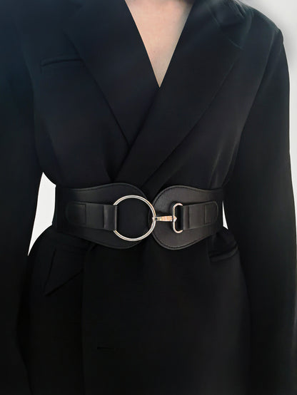 Avenue PU Elastic Wide Belt