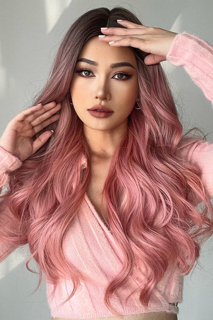 Fresa Wave Synthetic Long Wigs in Pink 26''