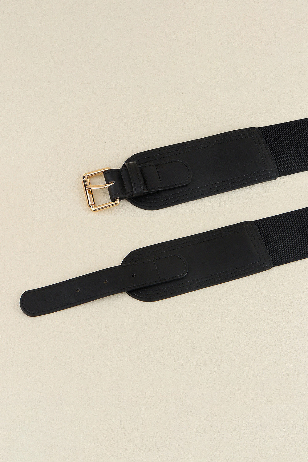 Madison Ave Elastic Wide PU Belt