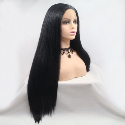Morticia 13 x 3" Lace Front Wigs Synthetic Long Straight 24" 130% Density