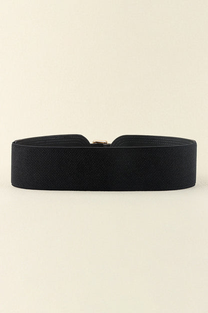 Madison Ave Elastic Wide PU Belt