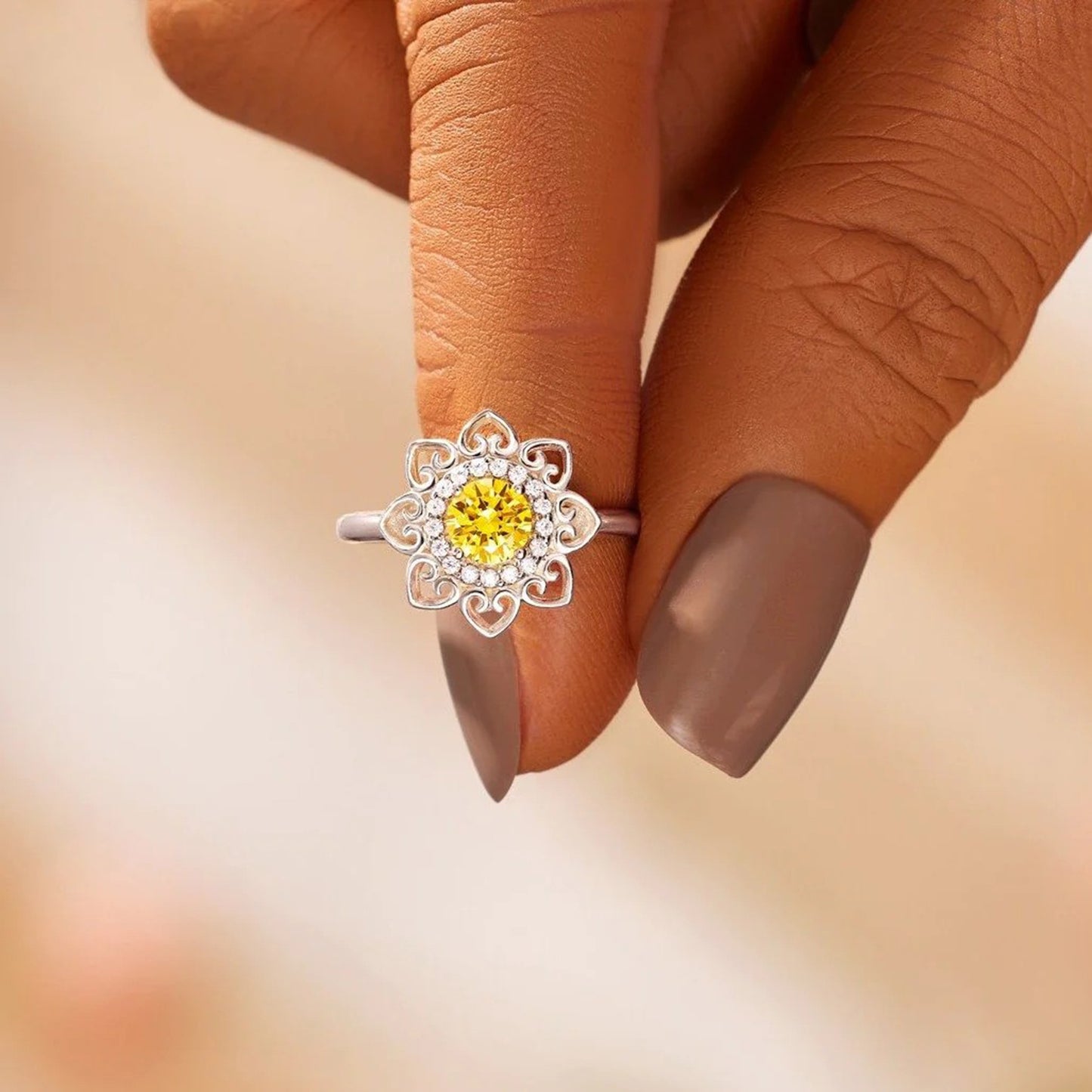 Ethereal Flower Sterling Silver Ring