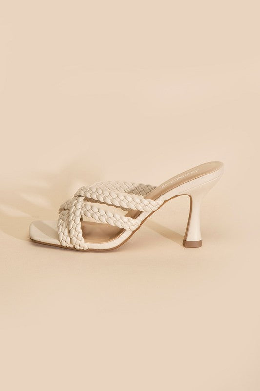 Kelly Double Cross Braided Heels