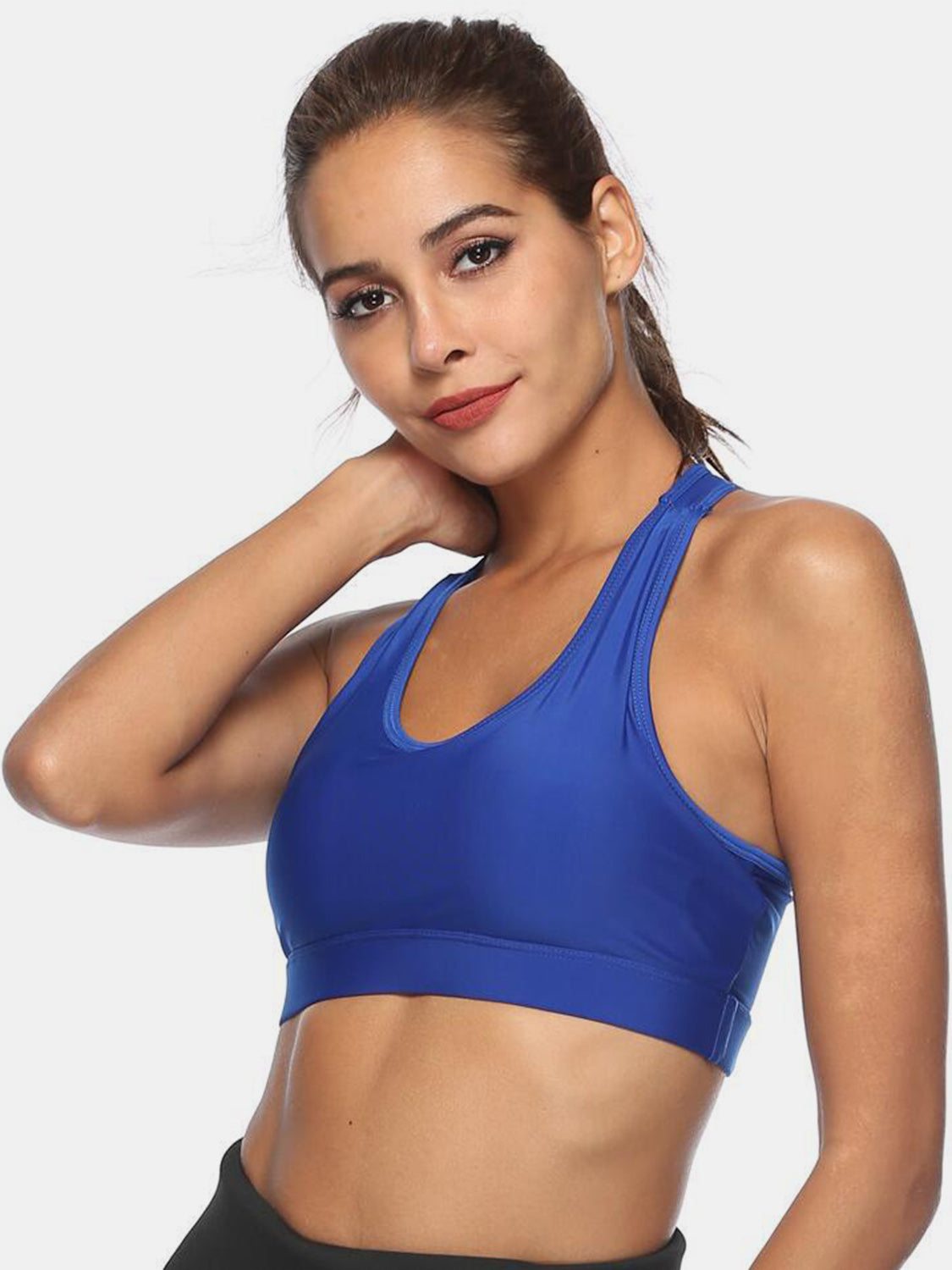 Cutout Scoop Neck Active Bra