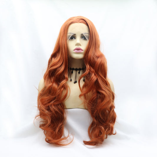 Ginger 13*3" Lace Front Wigs Synthetic Long Wavy 24" 130% Density