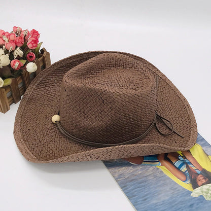 Tied Adjustable Lala Grass Woven Hat