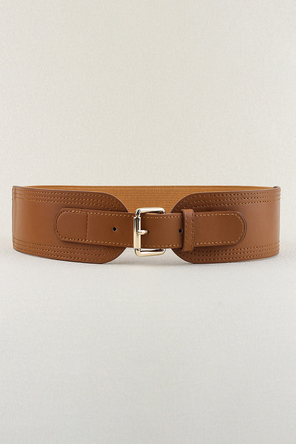 Madison Ave Elastic Wide PU Belt